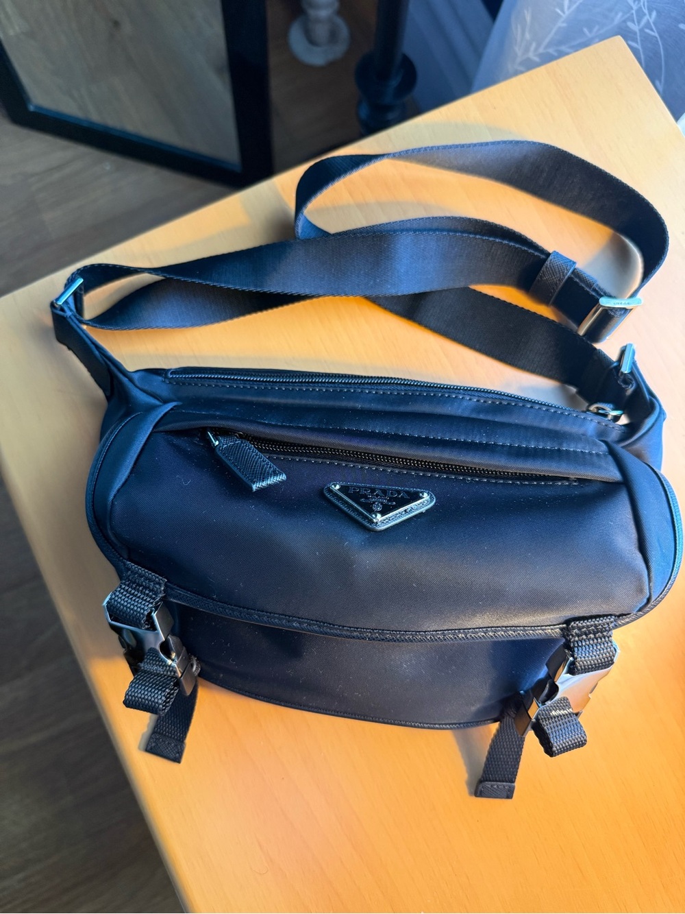 NEW Fashion Inspired Nylon Crossbody Bag with Silver Hardware - Picture 9 of 13